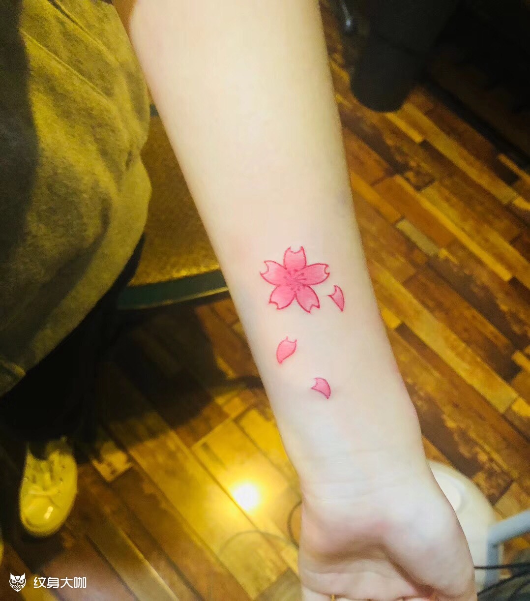 樱花_纹身图案手稿图片_一朵的纹身作品集