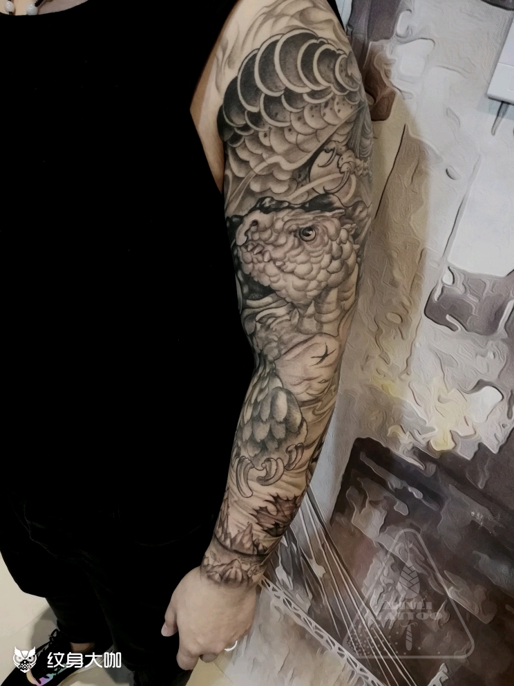 玄武_纹身图案手稿图片_竹里的纹身作品集