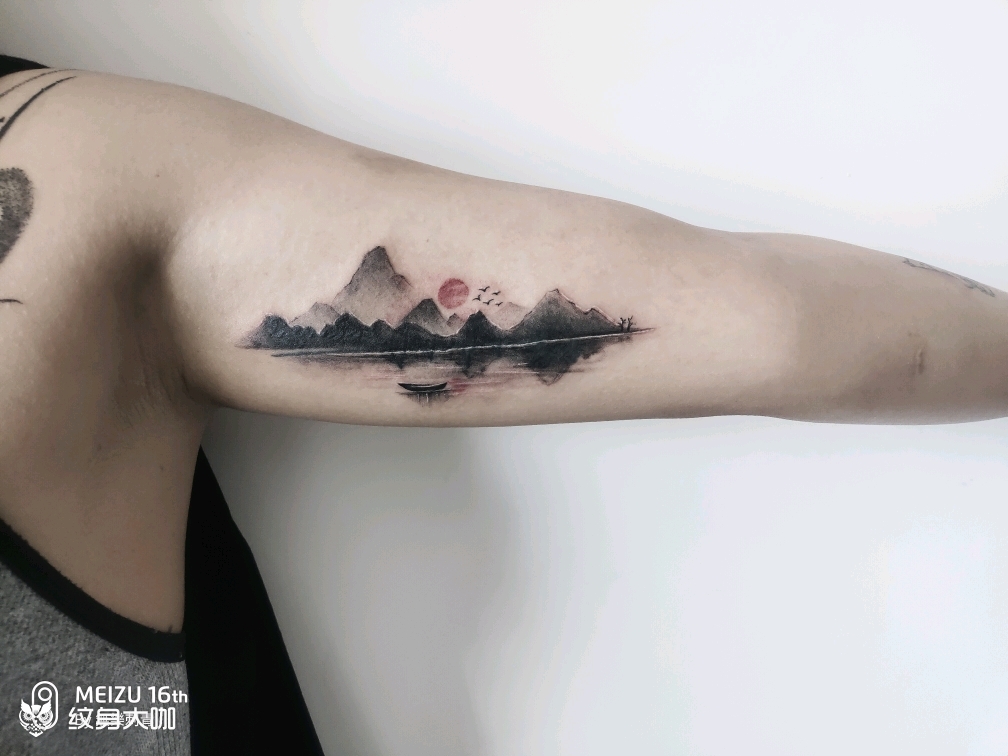 水墨画遮盖_纹身图案手稿图片_无乐的纹身作品集