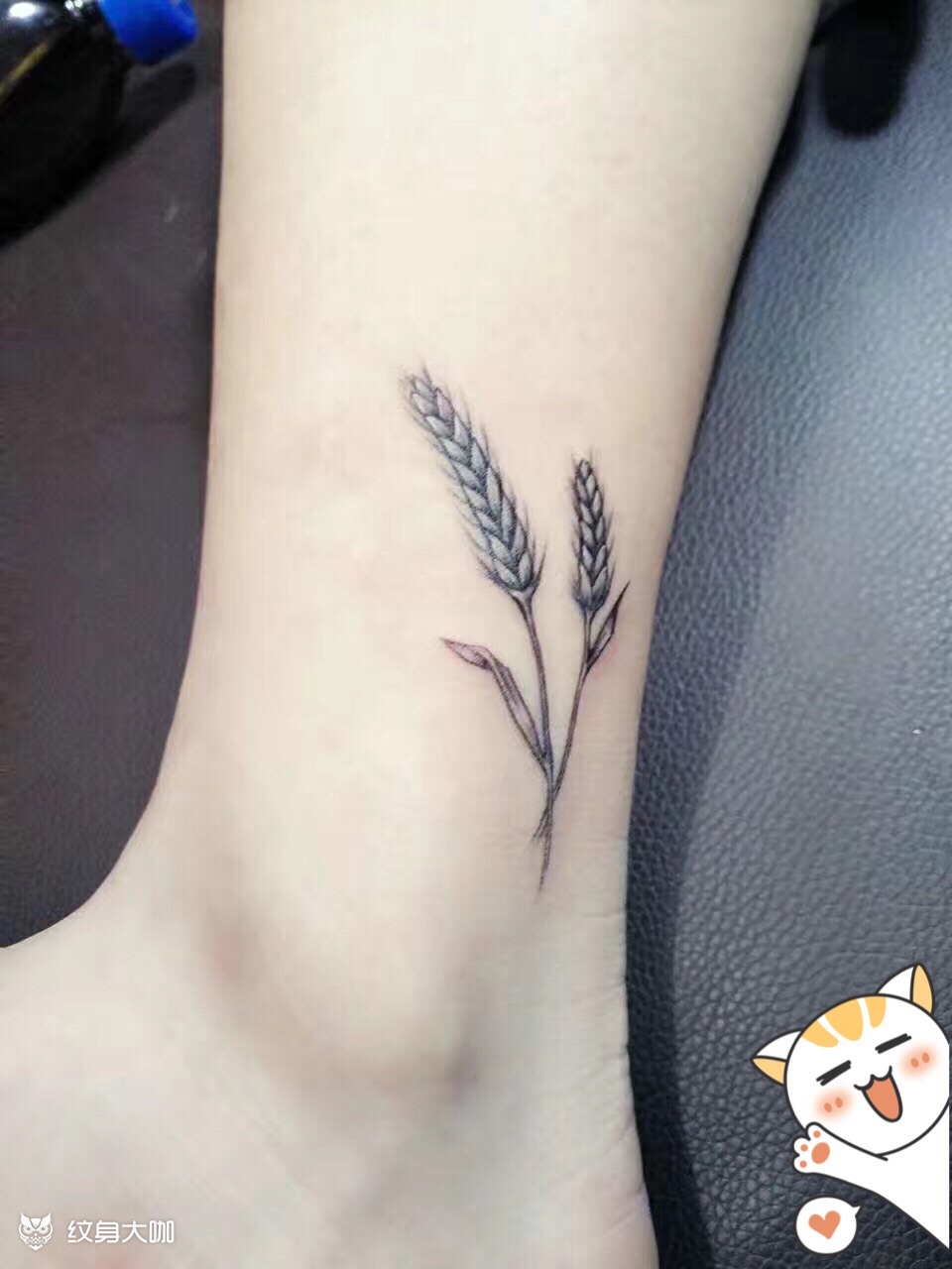 小麦穗_纹身图案手稿图片_郑文彬的纹身作品集