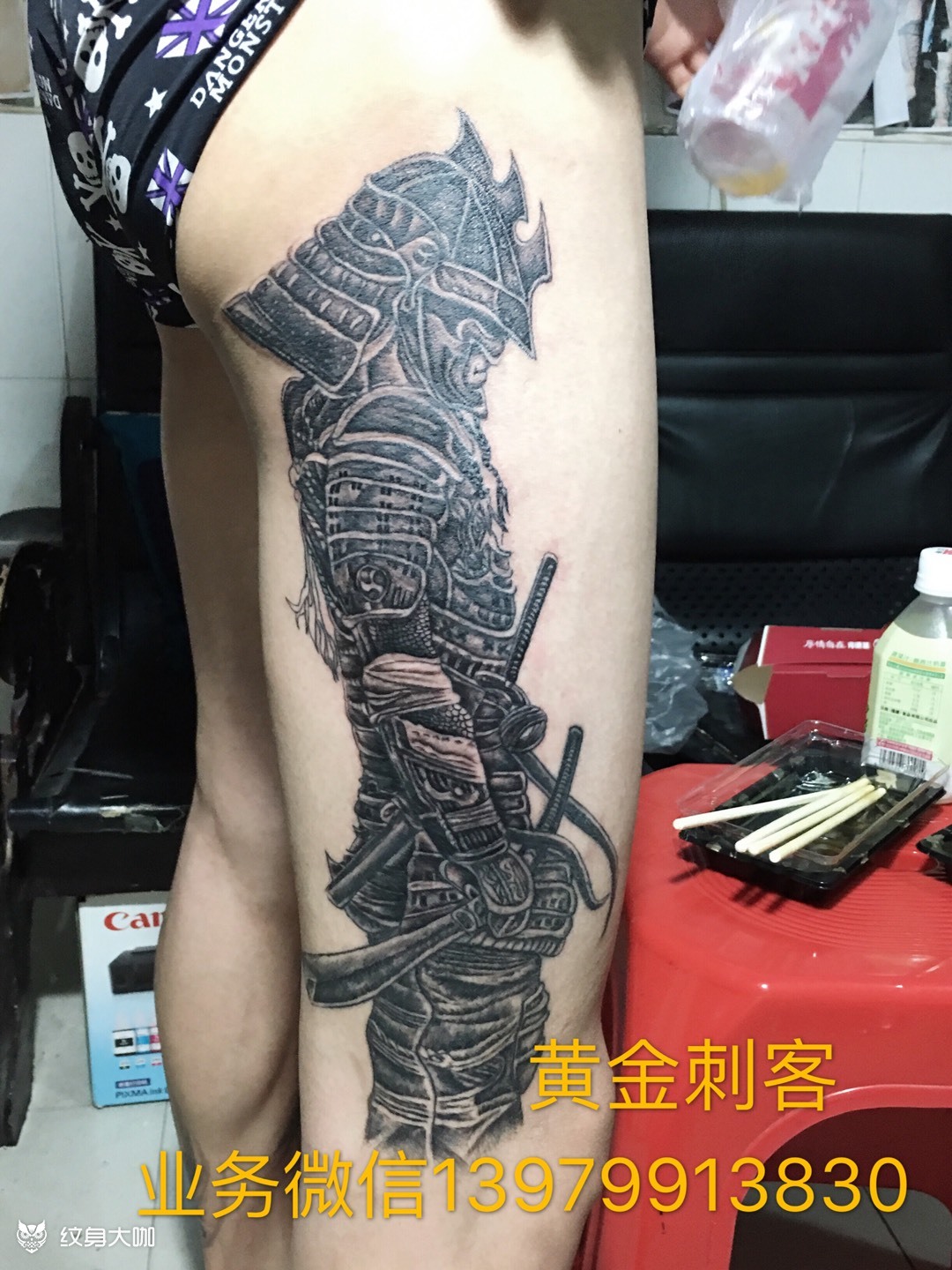 宫本武藏_纹身图案手稿图片_肖炸天的纹身作品集