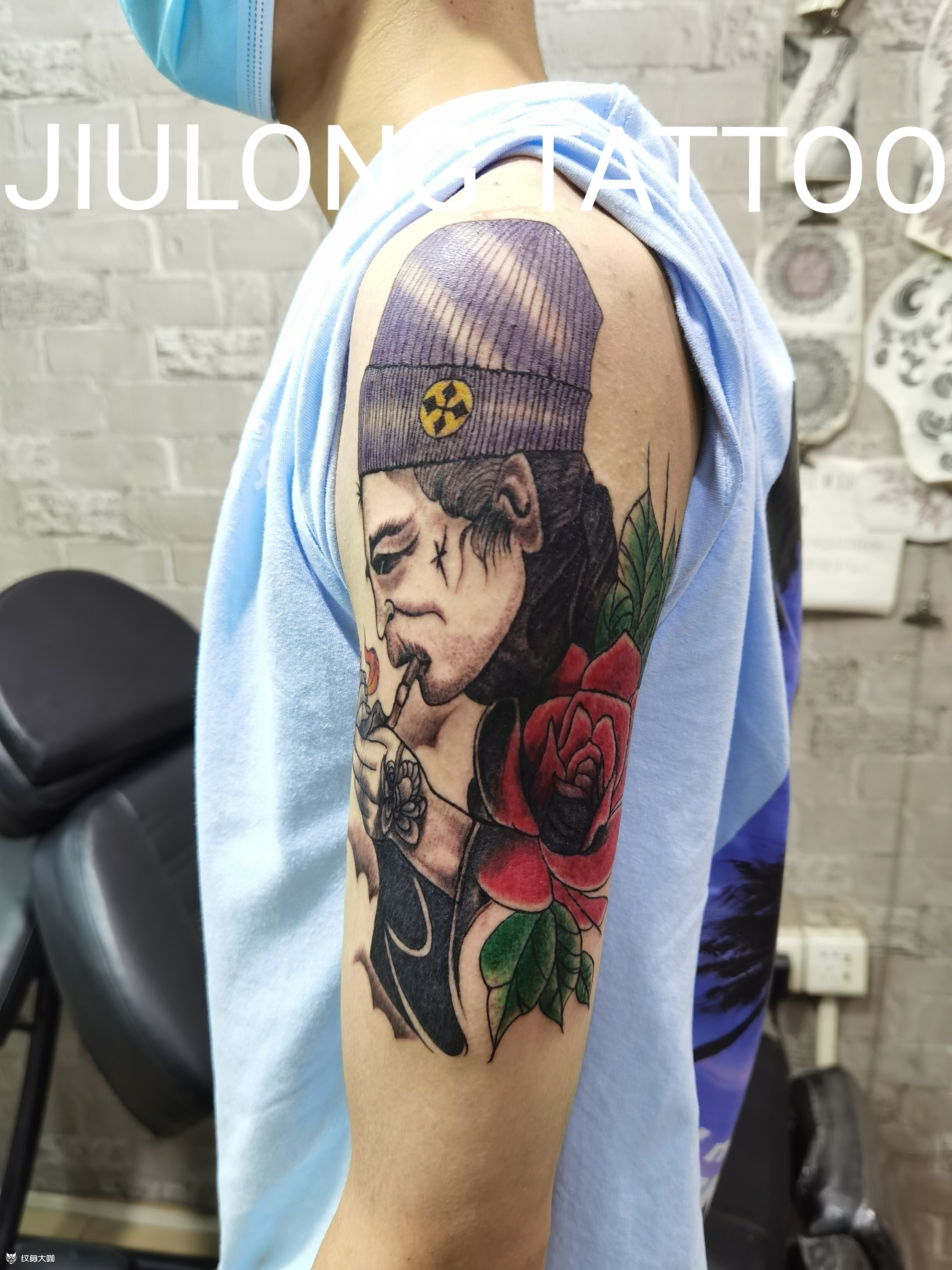 杜莆点烟_纹身图案手稿图片_伟哥的纹身作品集