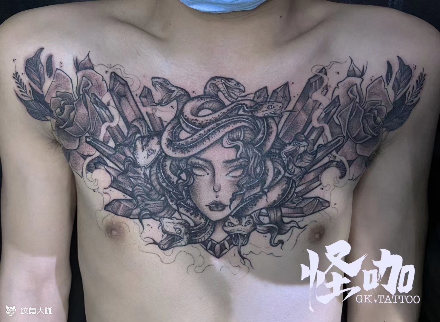 美杜莎_纹身图案手稿图片_怪咖的纹身作品集