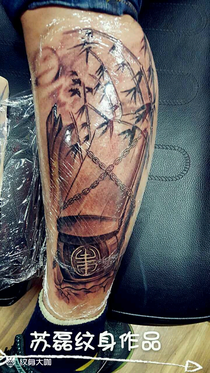 棺材(官财)_纹身图案手稿图片_苏磊的纹身作品集