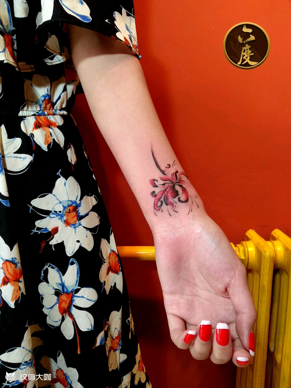 彼岸花_纹身图案手稿图片_曹君宇的纹身作品集