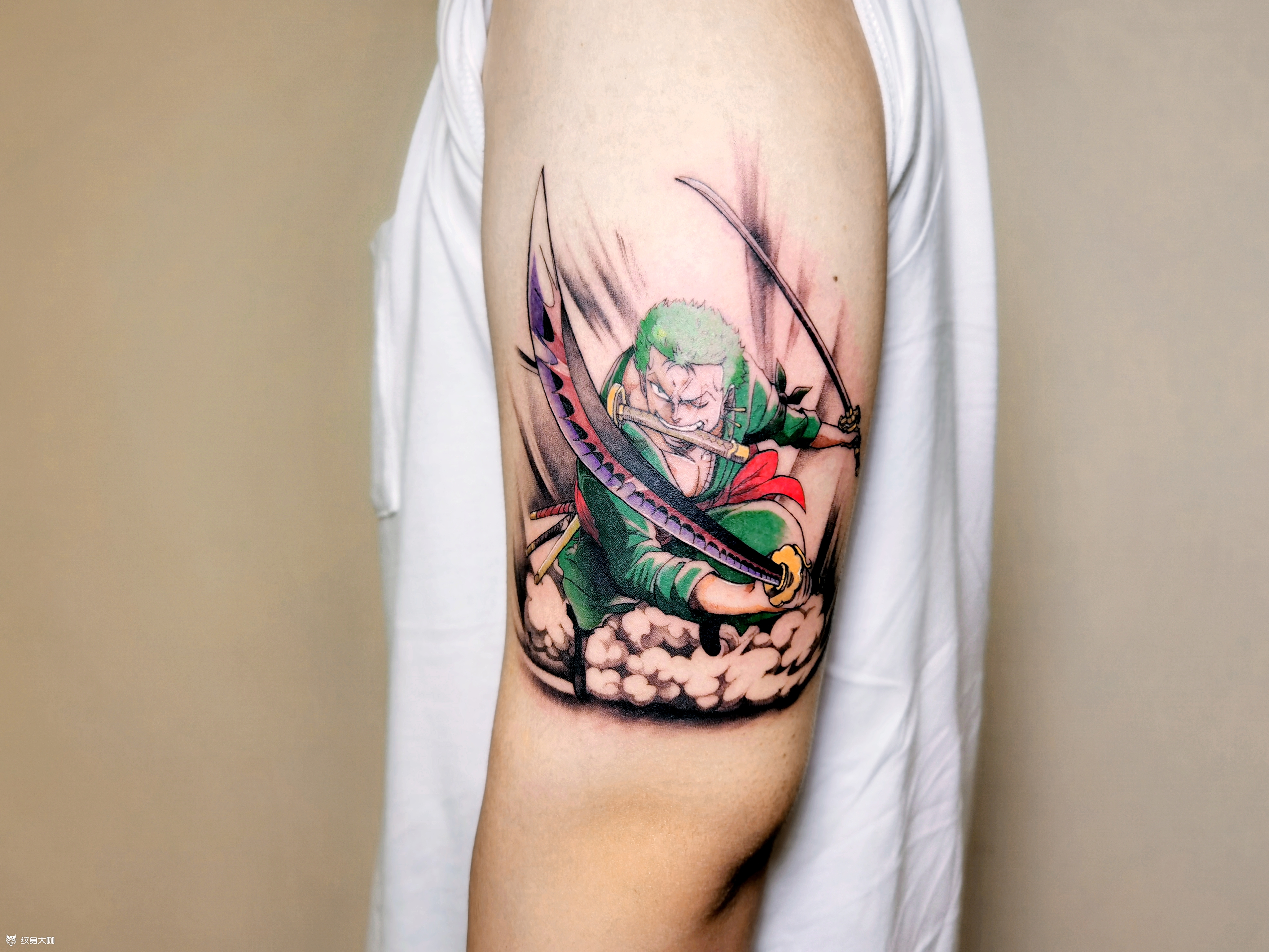 索隆 彩色_纹身图案手稿图片_tat—如彦的纹身作品集