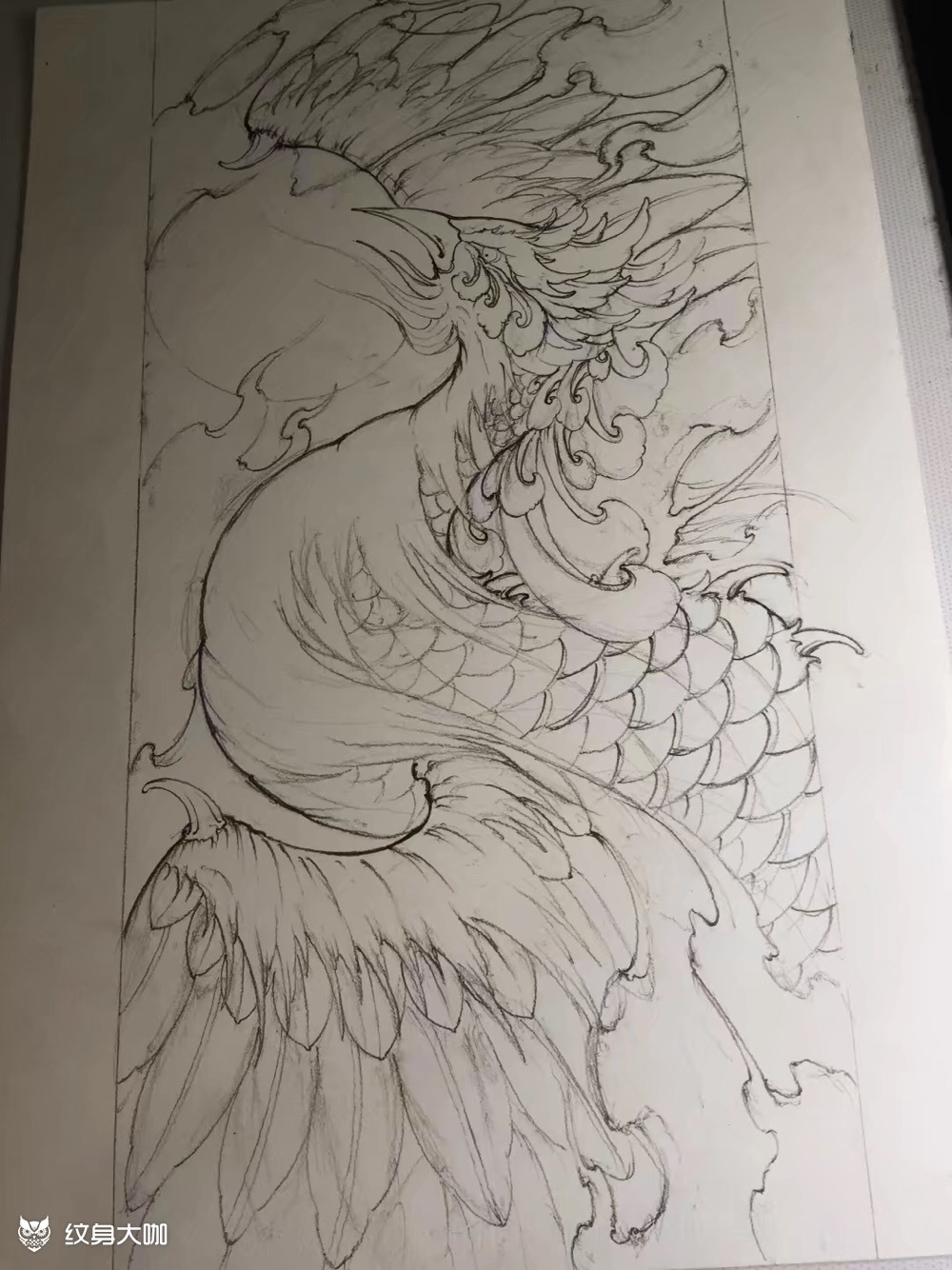 凤_纹身图案手稿图片_zc的纹身作品集