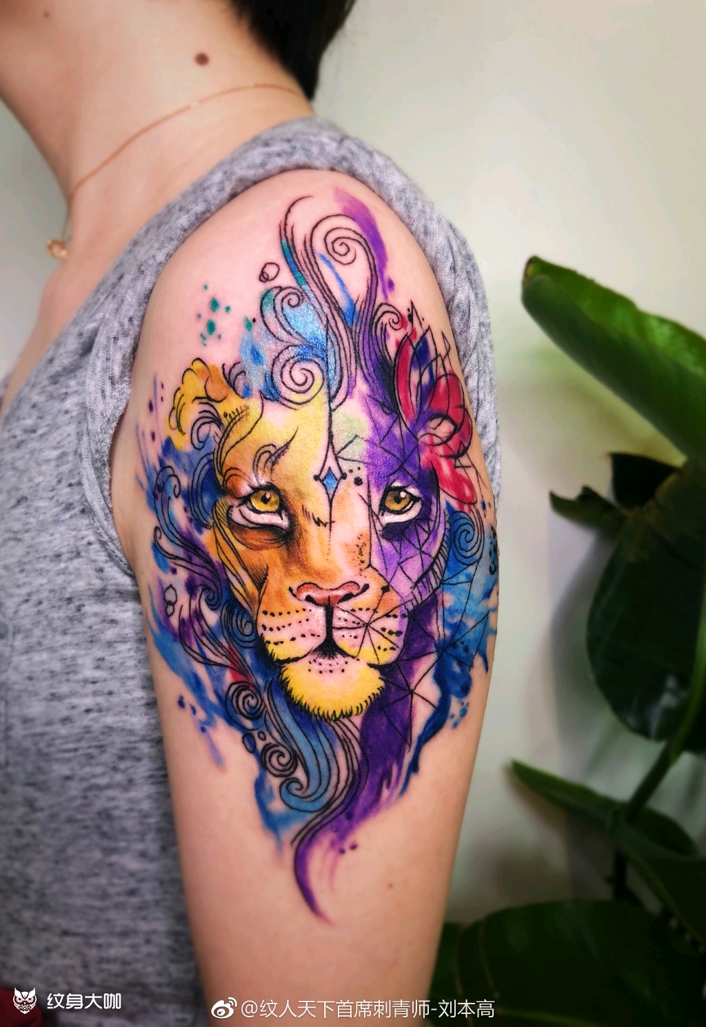 狮子纹身_纹身图案手稿图片_刺客的纹身作品集