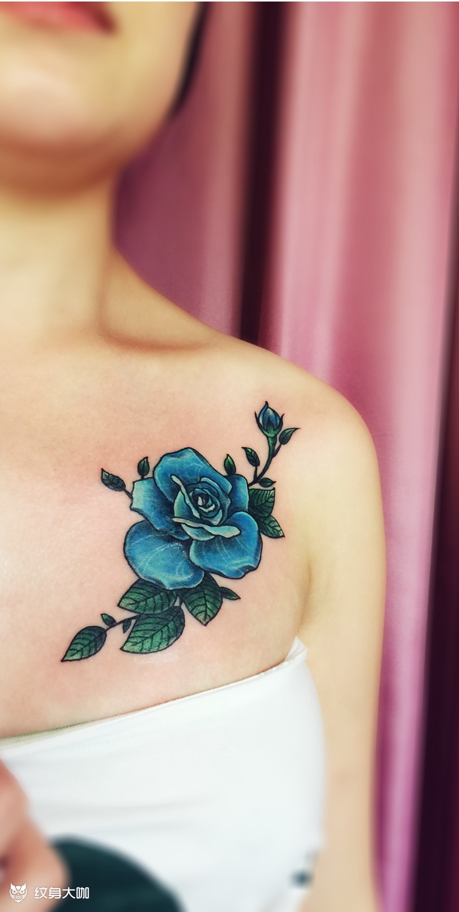 蓝玫瑰_纹身图案手稿图片_牛晋北的纹身作品集