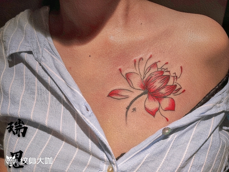 莲花_纹身图案手稿图片_雕贺.瑞思的纹身作品集