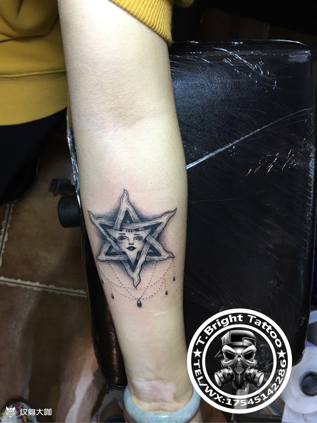 六芒星_纹身图案手稿图片_邹宏亮的纹身作品集