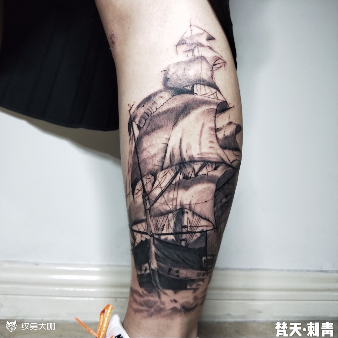 黑珍珠_纹身图案手稿图片_梵天的纹身作品集