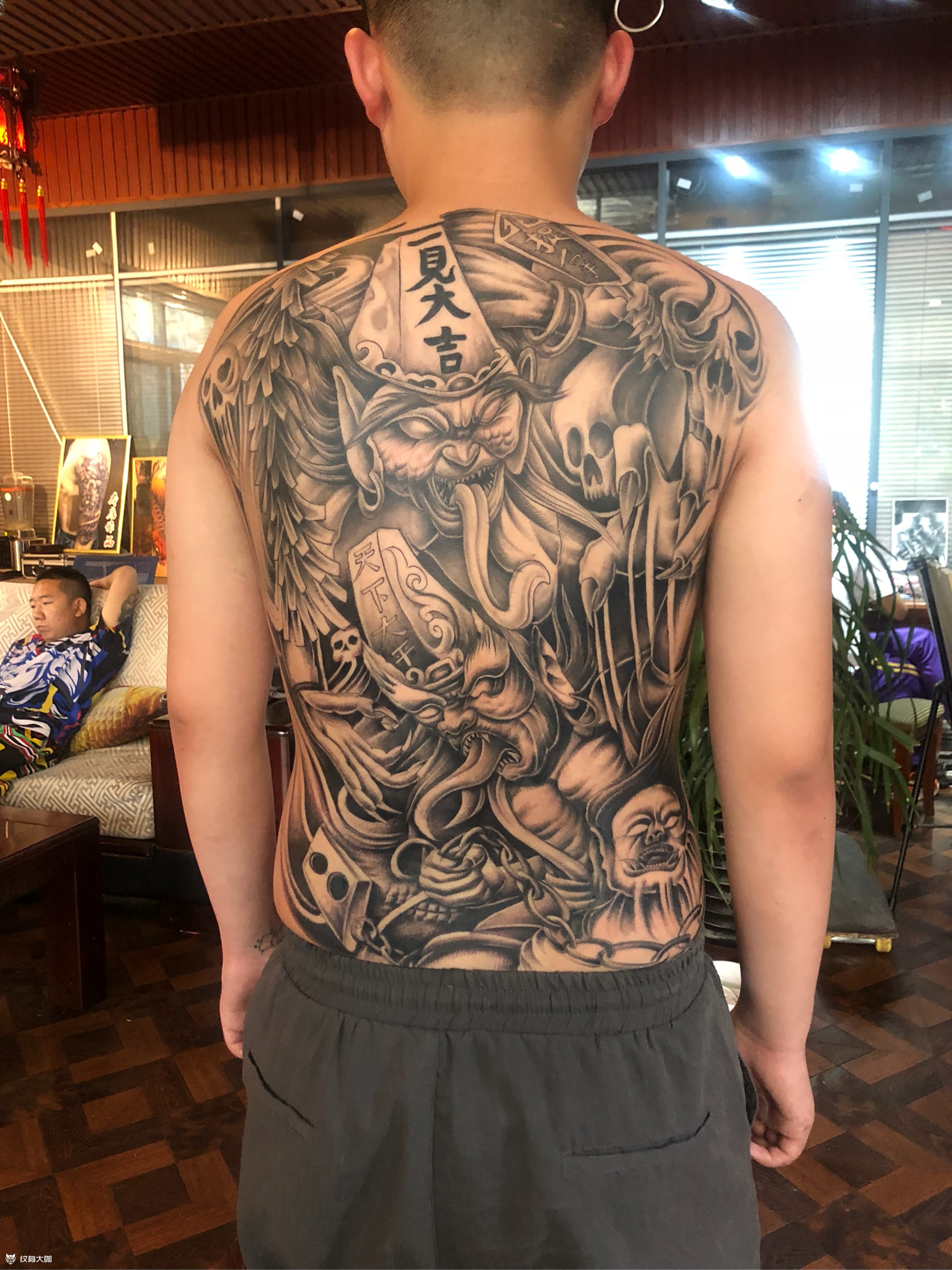 黑白无常_纹身图案手稿图片_颜慧敏的纹身作品集