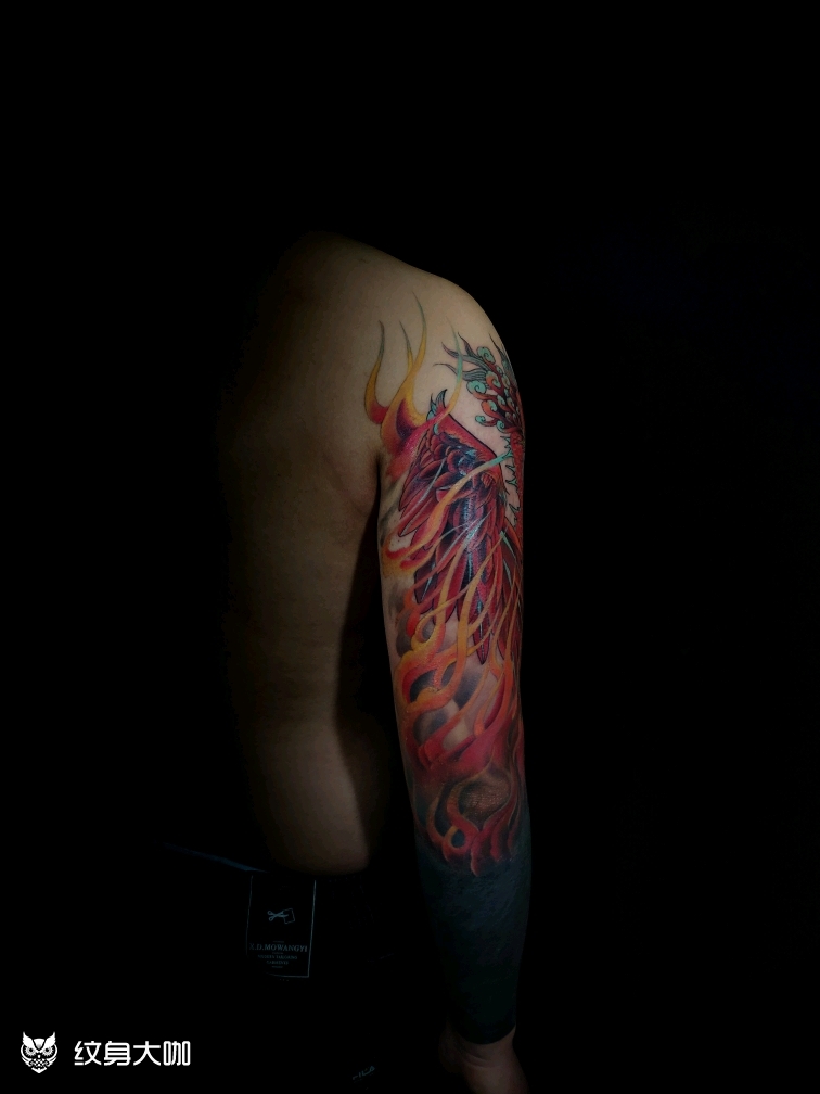 浴火重生黑臂遮盖浴火重生凤凰_纹身吧社区 - 纹身大咖