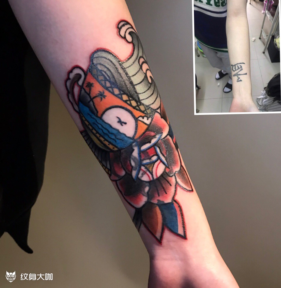 old school覆盖_纹身图案手稿图片_阿南55585555535393