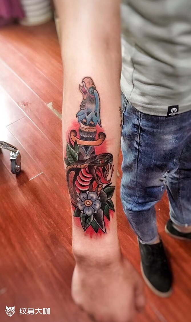 美式传统_纹身图案手稿图片_浩峰的纹身作品集