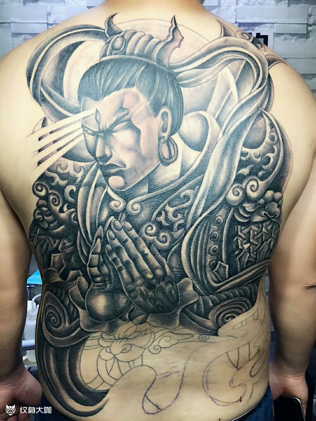 二郎神_纹身图案手稿图片_画皮 - 阿三的纹身作品集