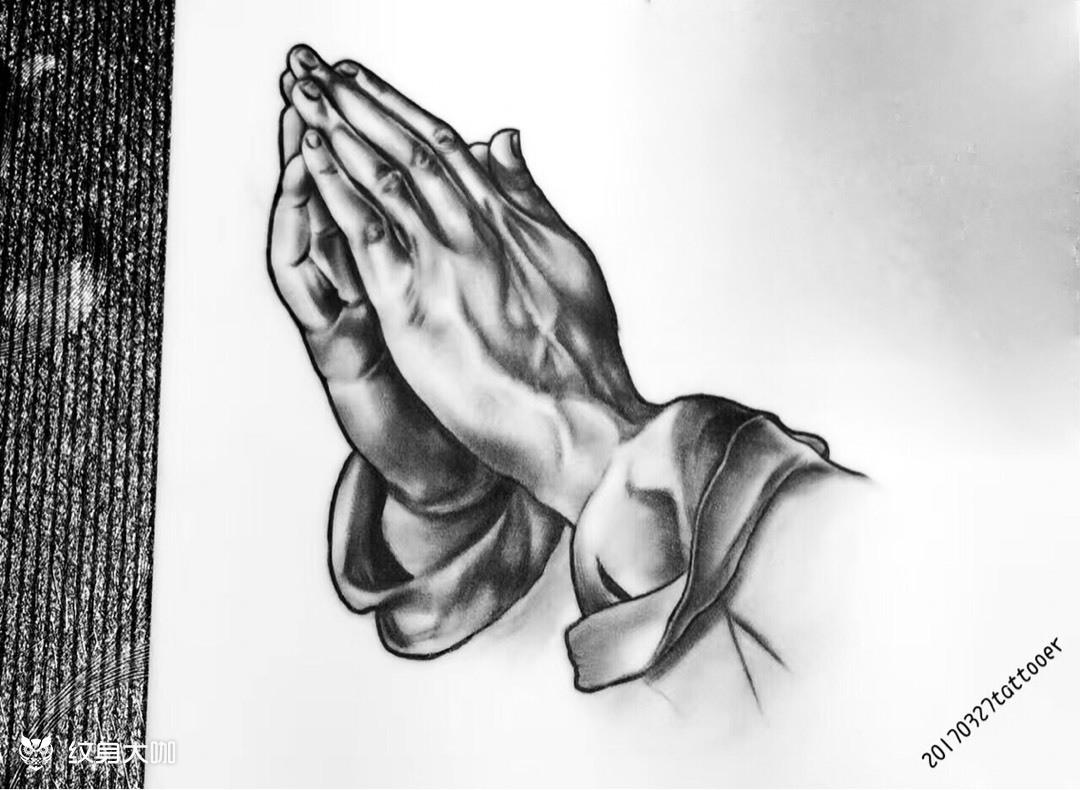 祈祷之手图片原画图片