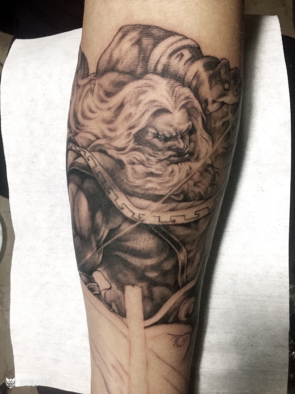 宙斯_纹身图案手稿图片_新哥的纹身作品集