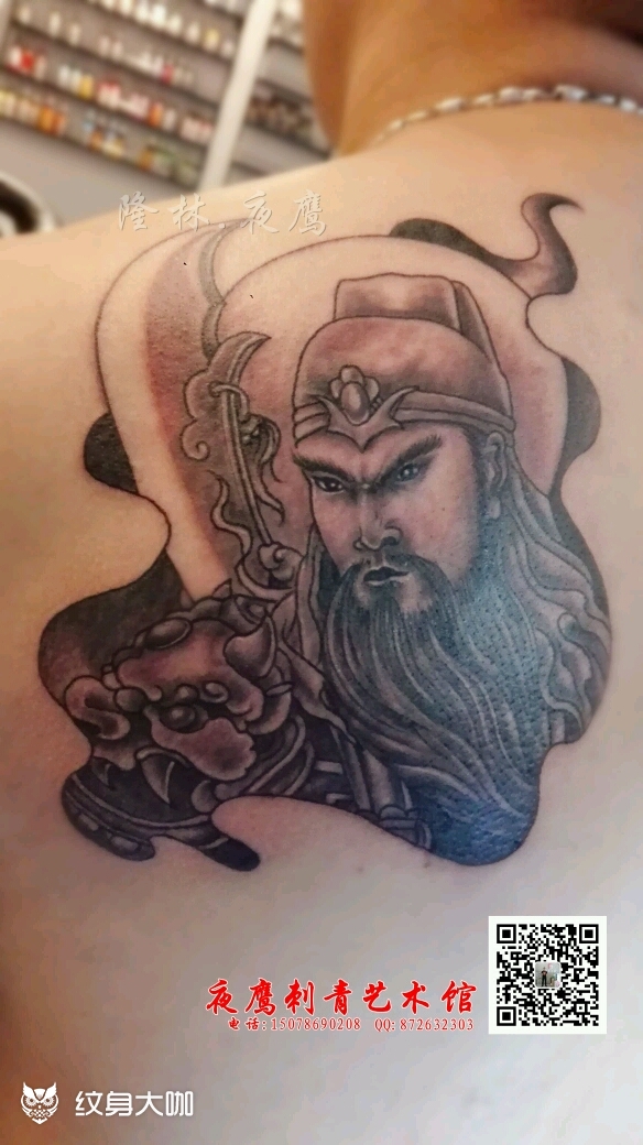 关公_纹身图案手稿图片_南宁传统风格—雕夜鹰的纹身作品集