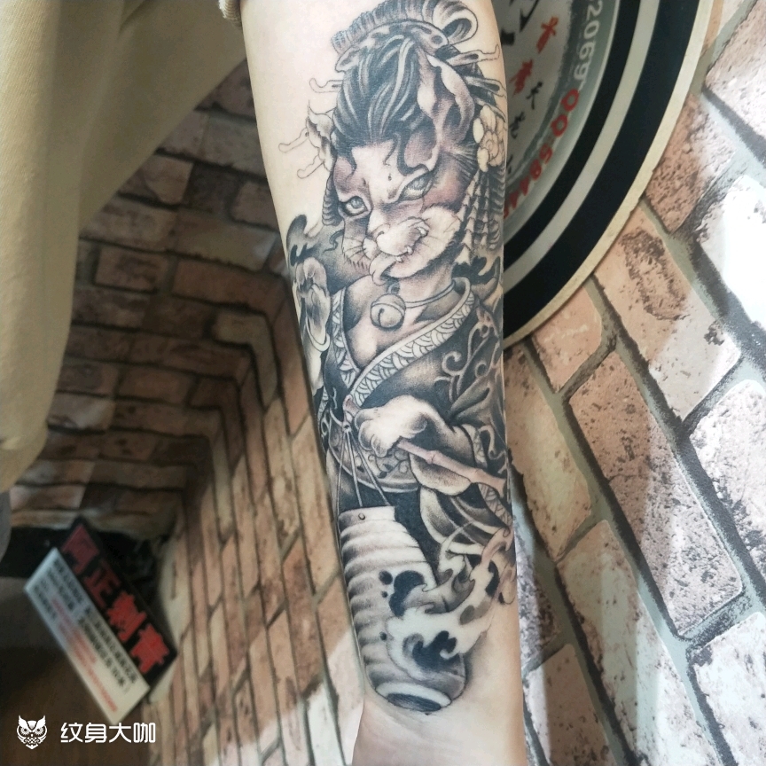 猫妖_纹身图案手稿图片_天龙的纹身作品集