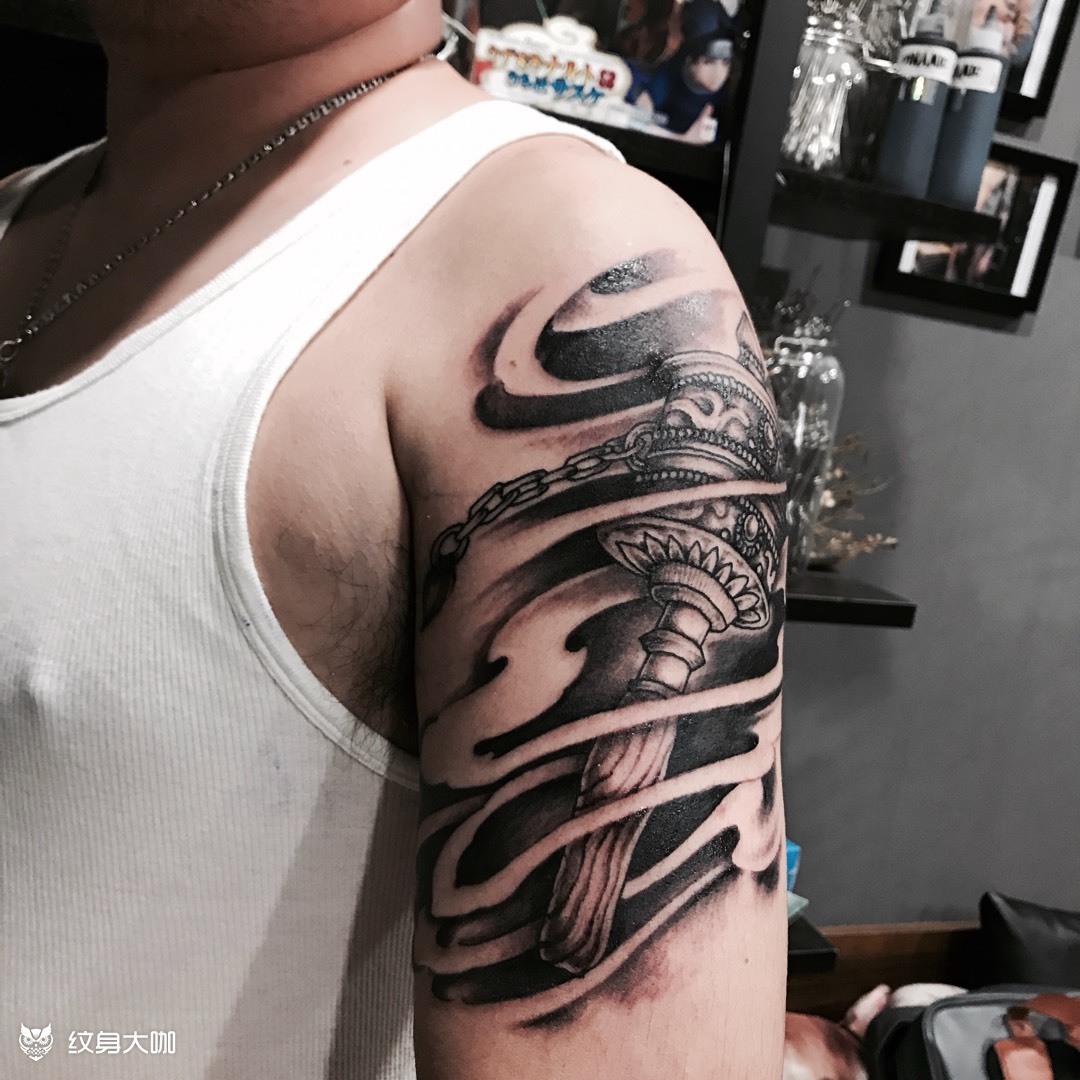 转经轮_纹身图案手稿图片_瑞顼的纹身作品集