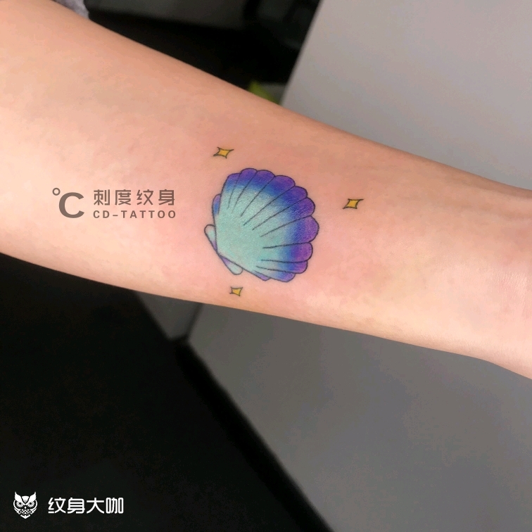 贝壳_纹身图案手稿图片_℃刺度纹身的纹身作品集