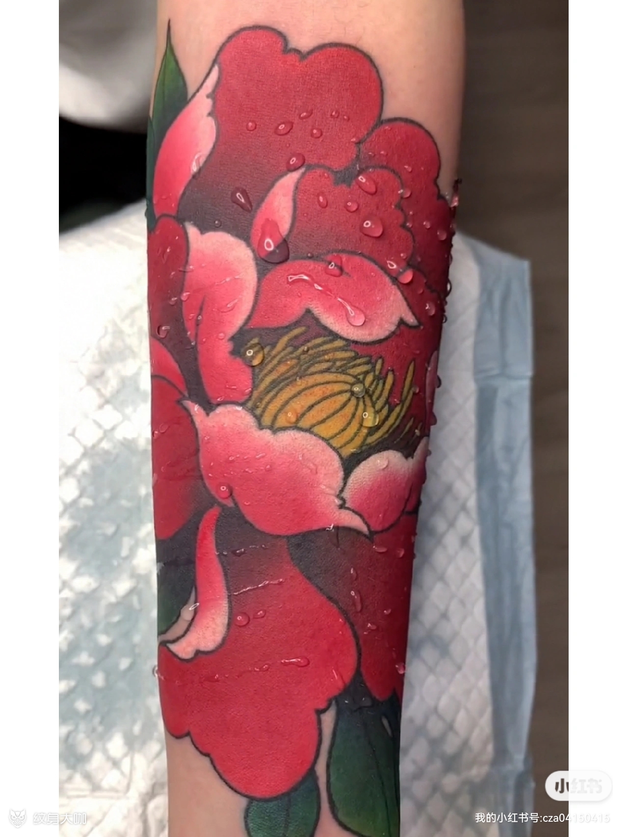 重彩牡丹_纹身吧社区 - 纹身大咖