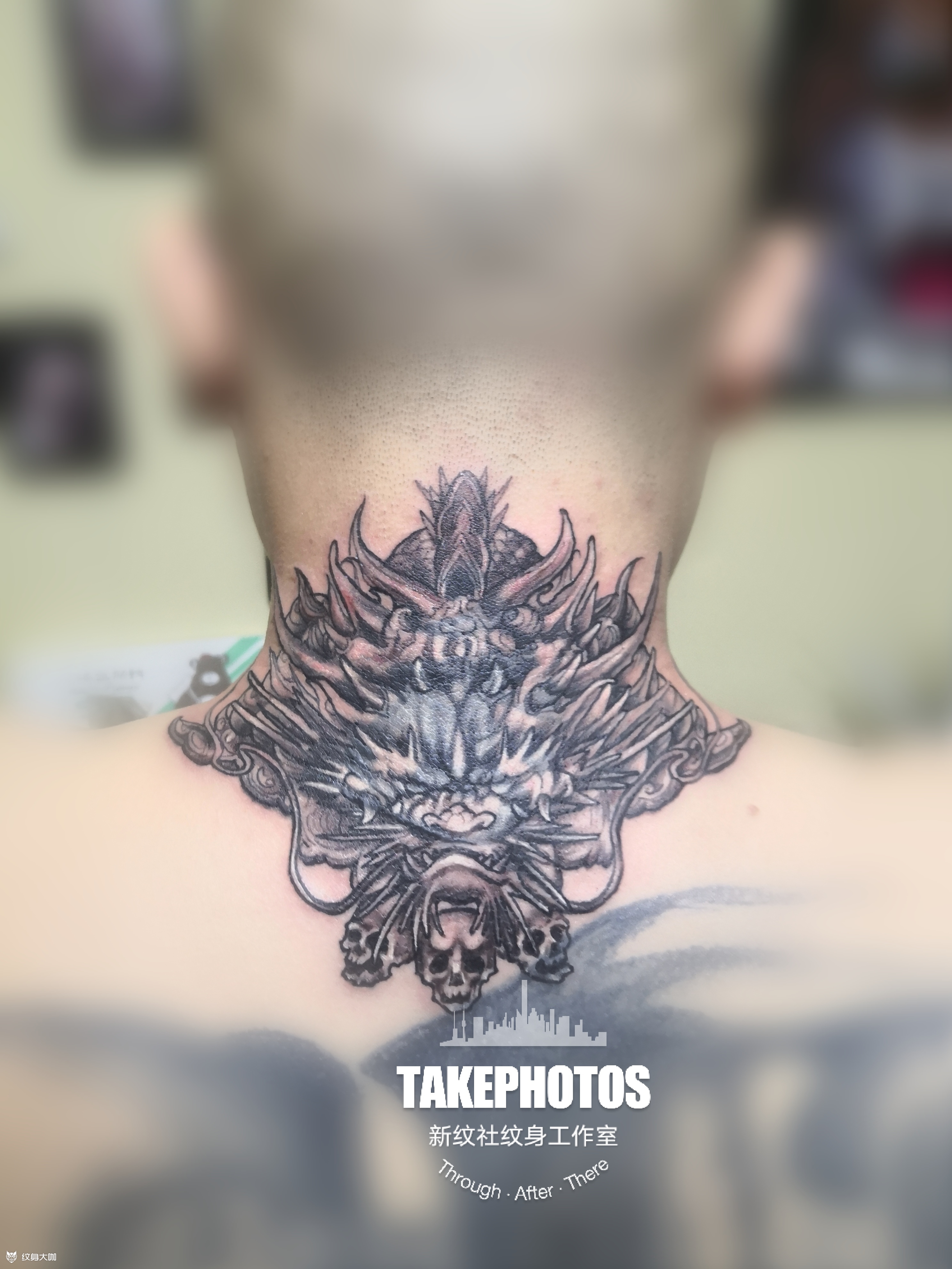 旧纹身遮盖,龙头_纹身图案手稿图片_刘兵的纹身作品集