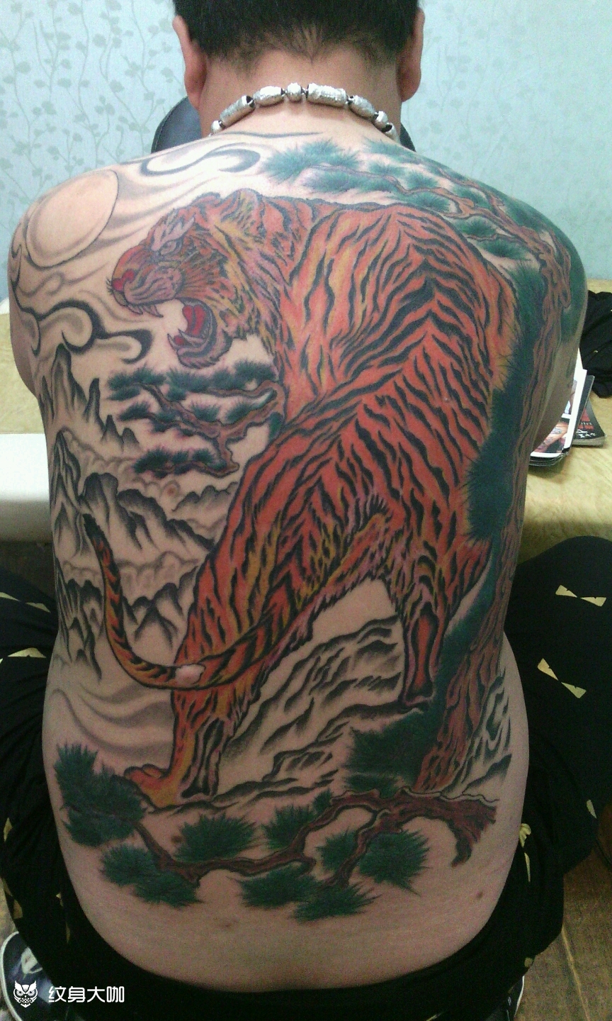 上山虎_纹身图案手稿图片_郭磊的纹身作品集