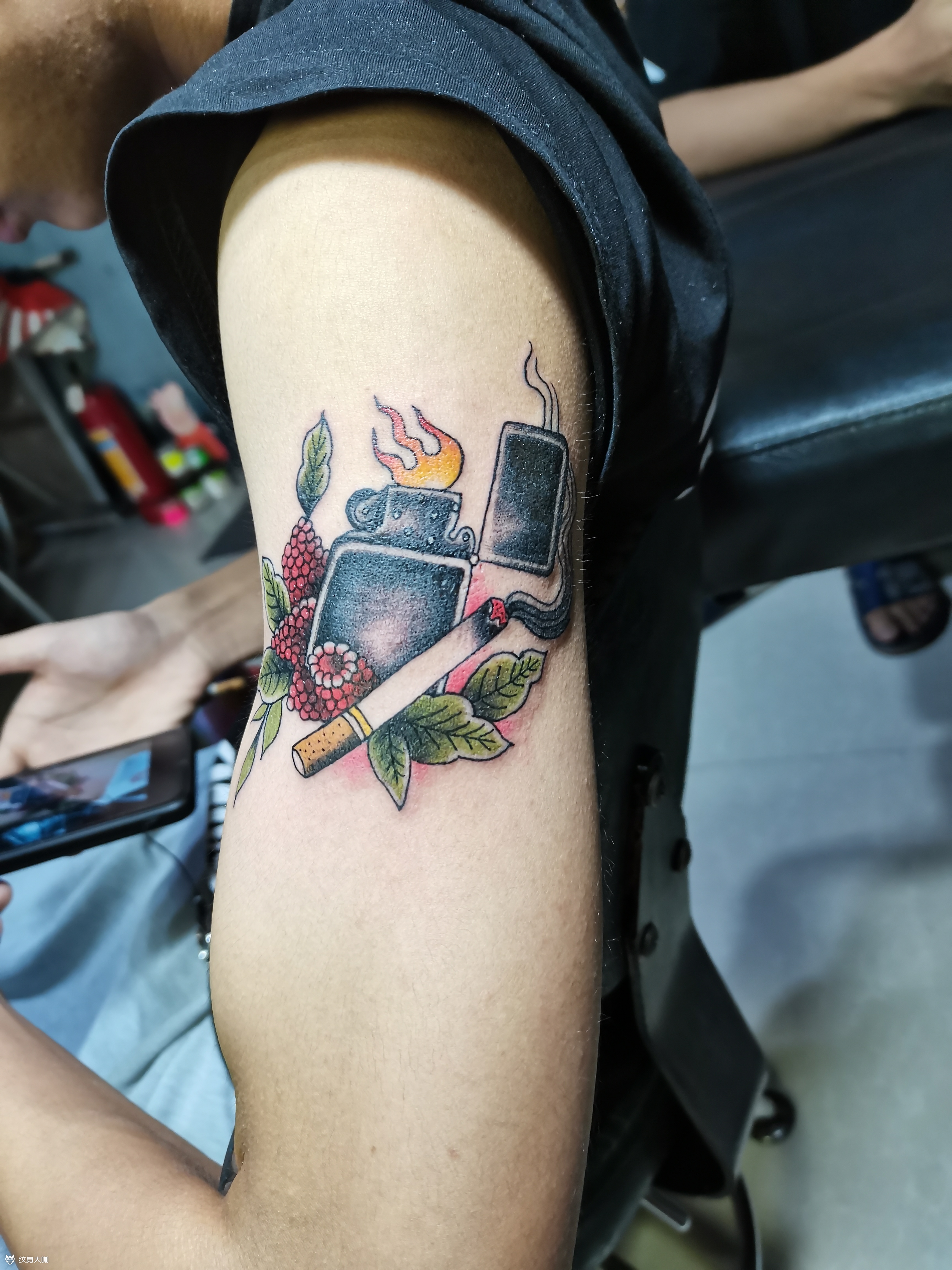 打火机_纹身图案手稿图片_diaolong刺客的纹身作品集