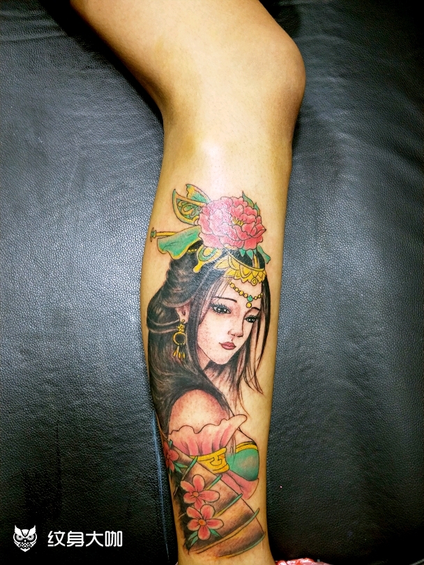艺伎_纹身图案手稿图片_一墨的纹身作品集