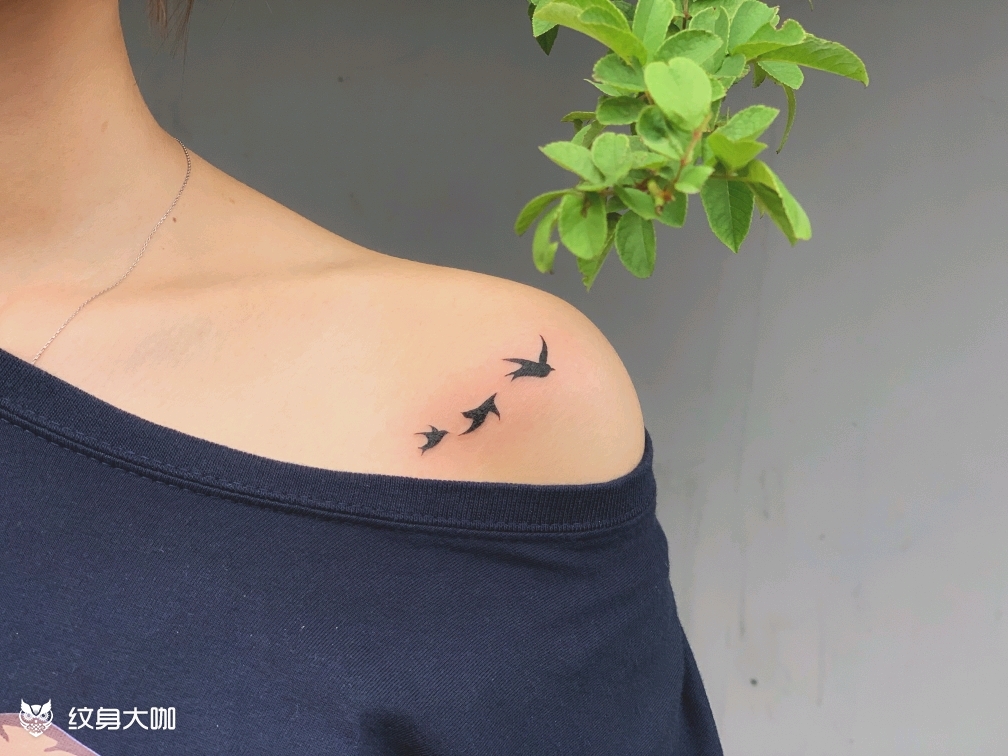 燕子_纹身图案手稿图片_李剑的纹身作品集