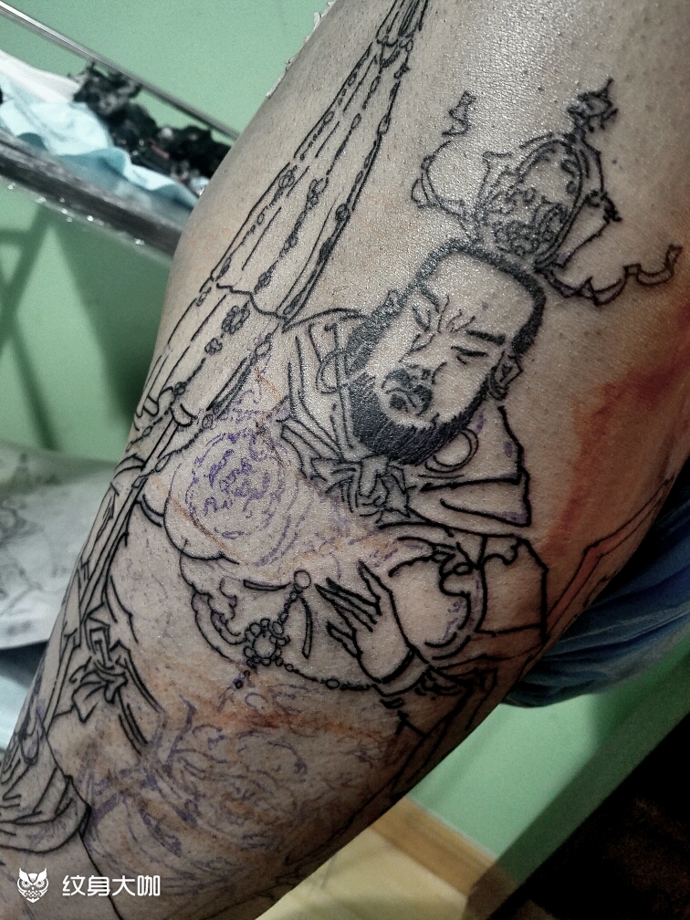 四大天神_纹身图案手稿图片_函工夏木的纹身作品集
