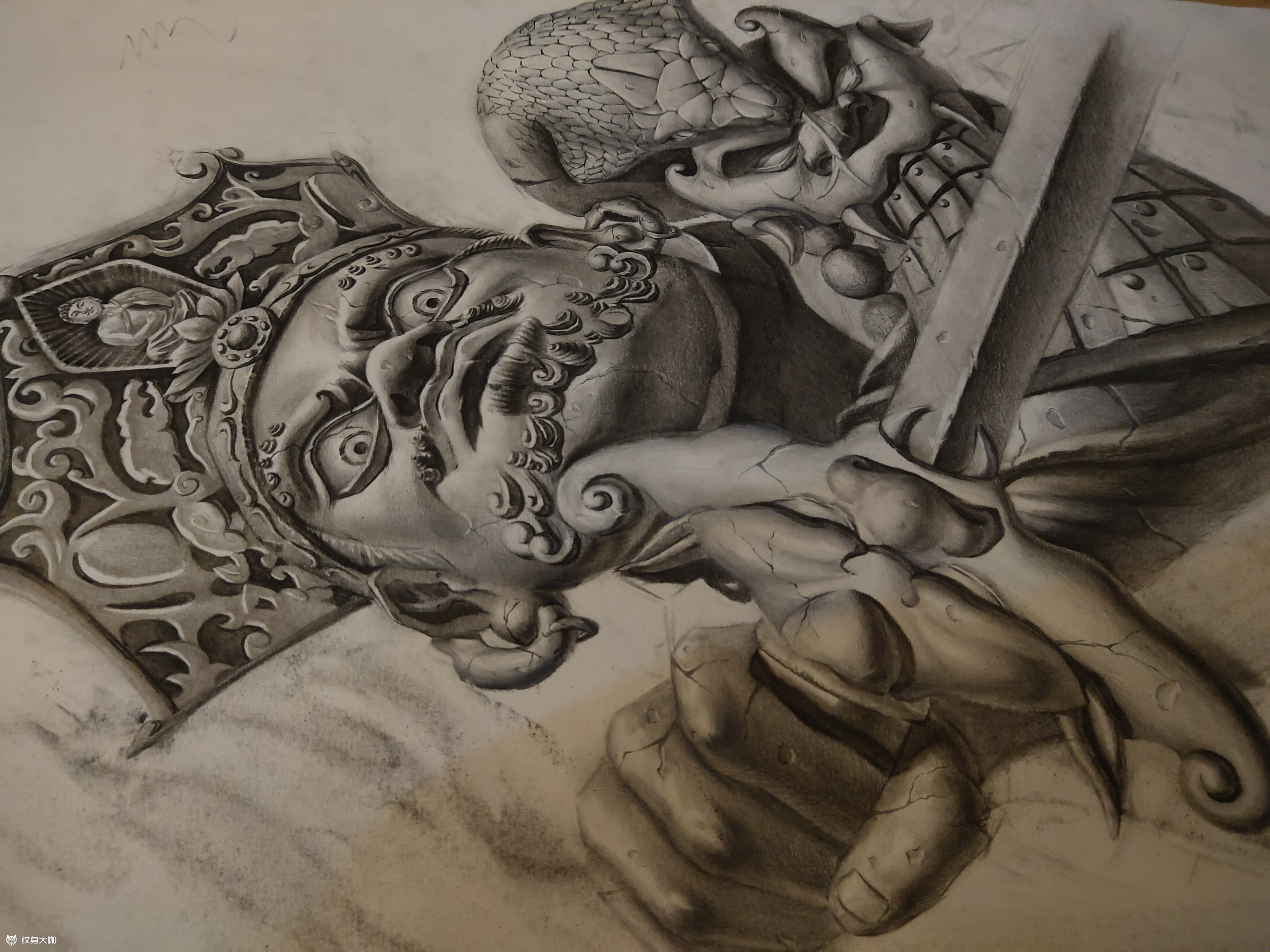 天王石雕手稿