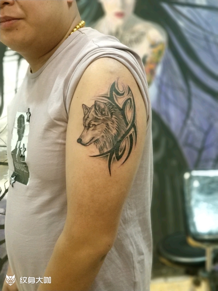 狼图腾_纹身图案手稿图片_老萌的纹身作品集