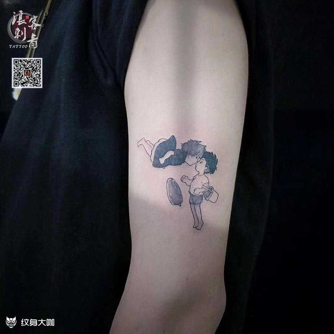 宗介,波妞_纹身图案手稿图片_cj的纹身作品集