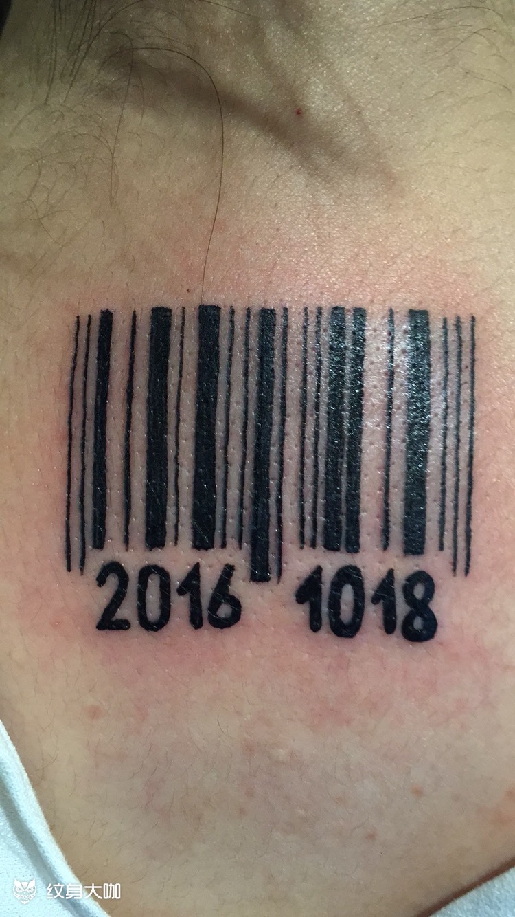 条形码_纹身图案手稿图片_鹤针堂的纹身作品集