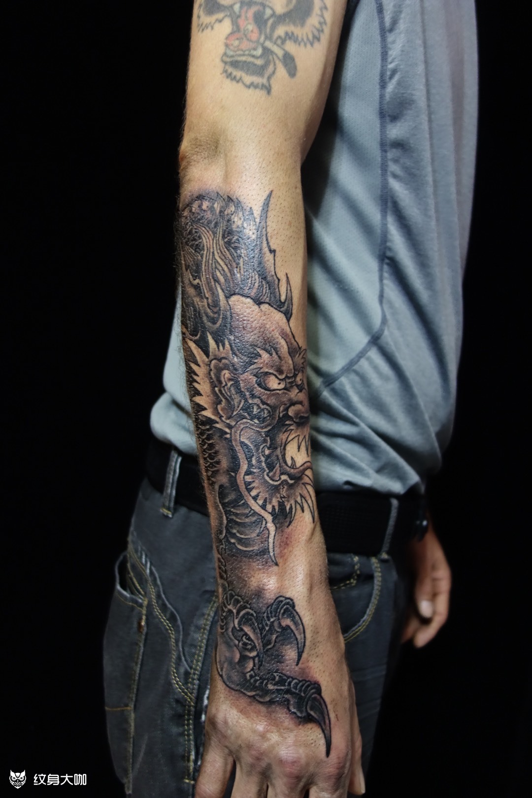 小臂龙_纹身图案手稿图片_queen 的纹身作品集