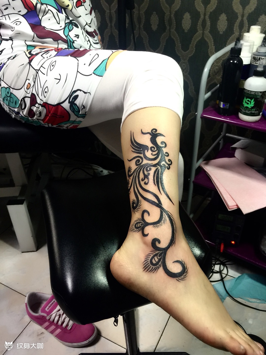 图腾凤_纹身图案手稿图片_孙博的纹身作品集