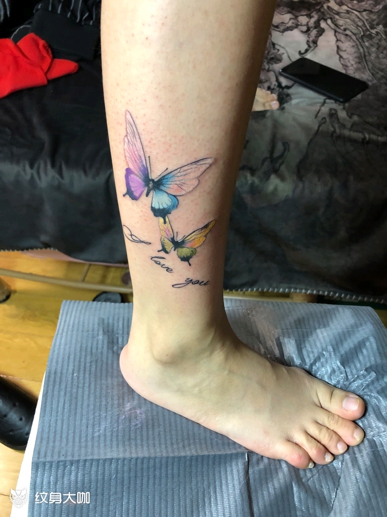 比翼双飞_纹身图案手稿图片_真宏的纹身作品集