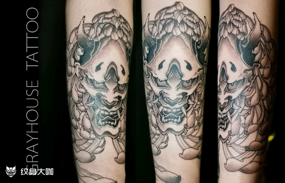 新传统黑灰般若_纹身图案手稿图片_麦麦的纹身作品集