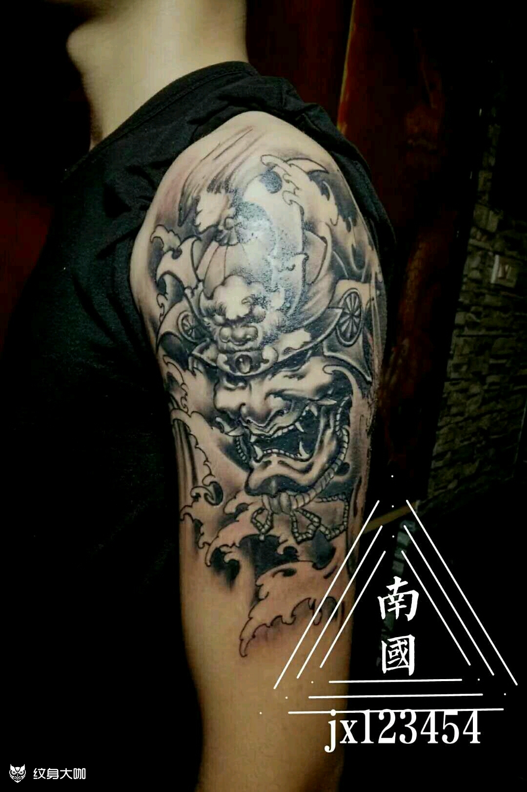 鬼武士_纹身图案手稿图片_重庆南国的纹身作品集