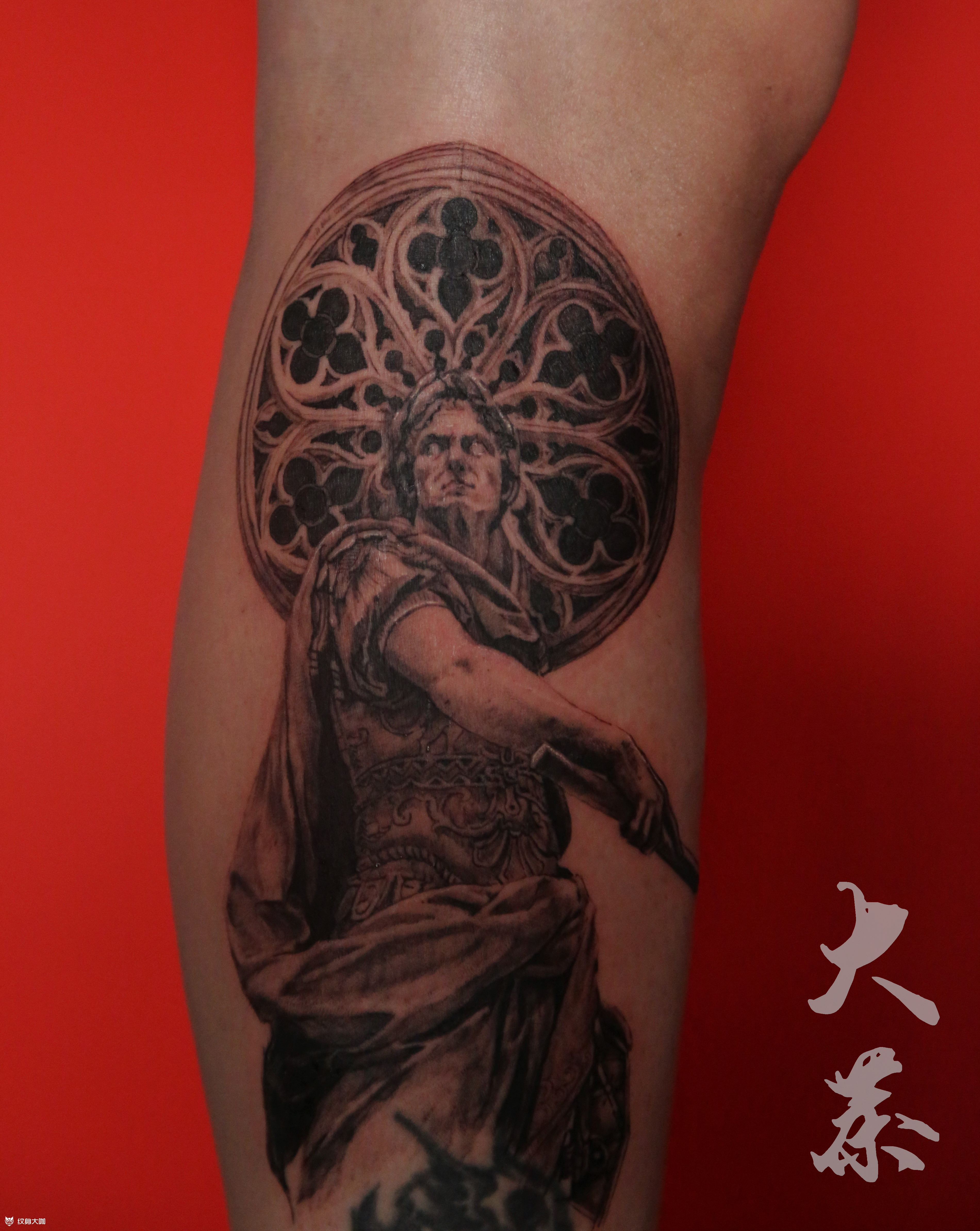 凯撒大帝_纹身图案手稿图片_贺天霈的纹身作品集