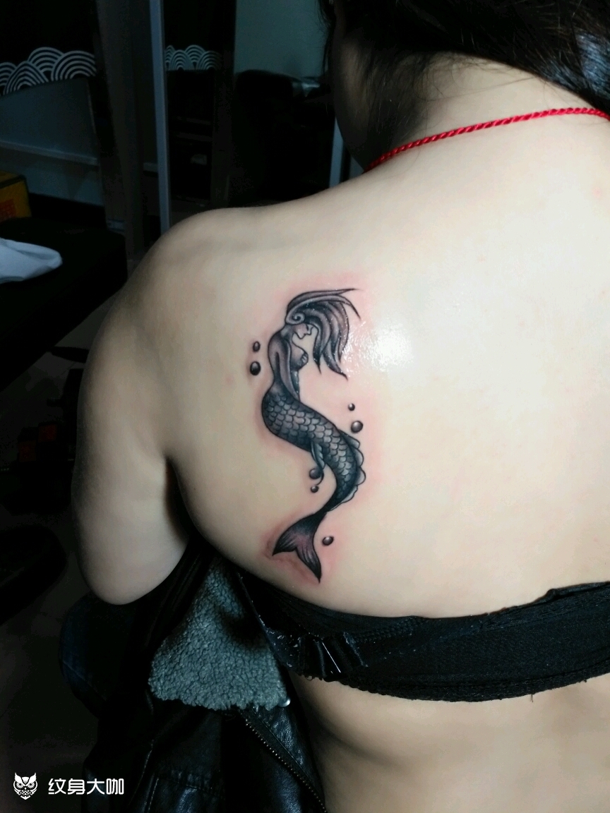 美人鱼_纹身图案手稿图片_曾新明的纹身作品集