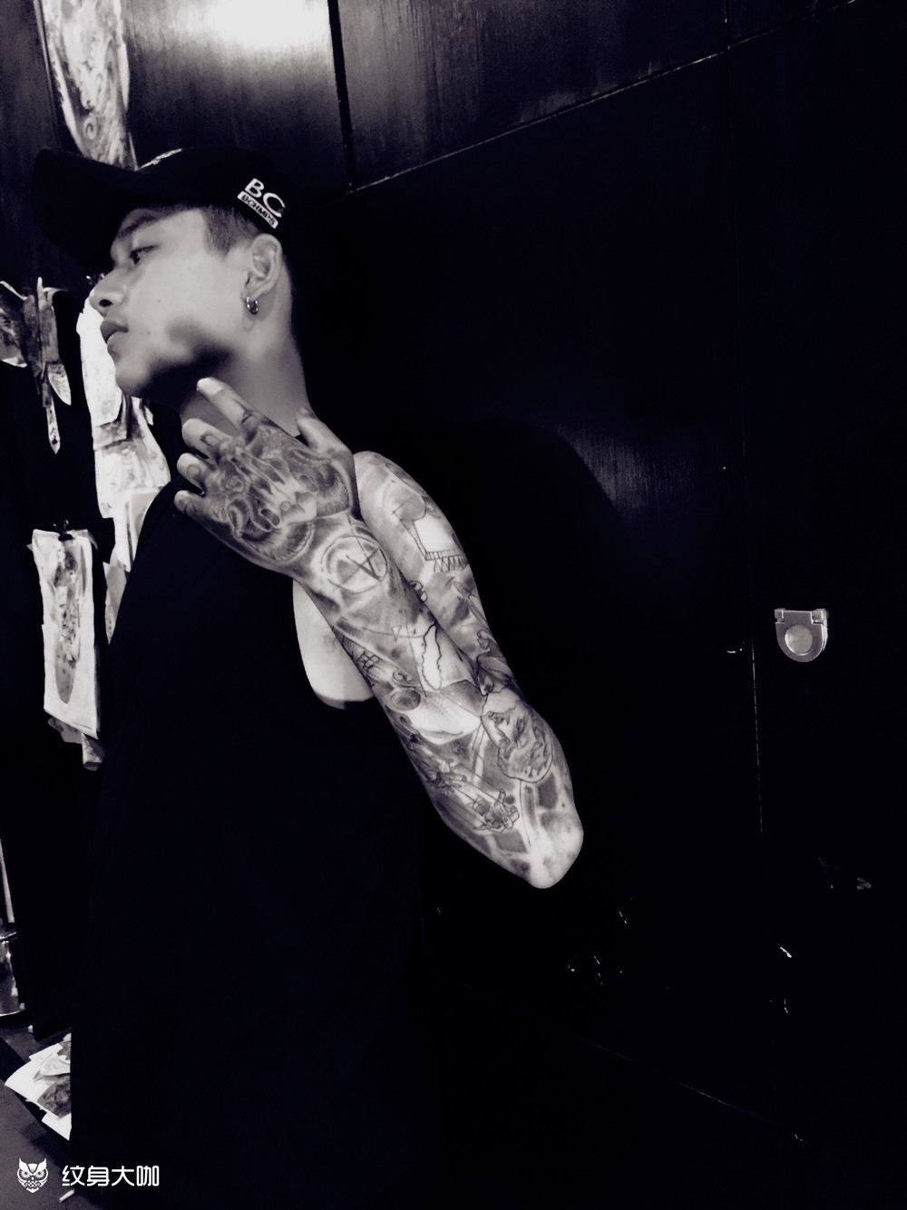 抽象花臂 完工_纹身图案手稿图片_art胜的纹身作品集