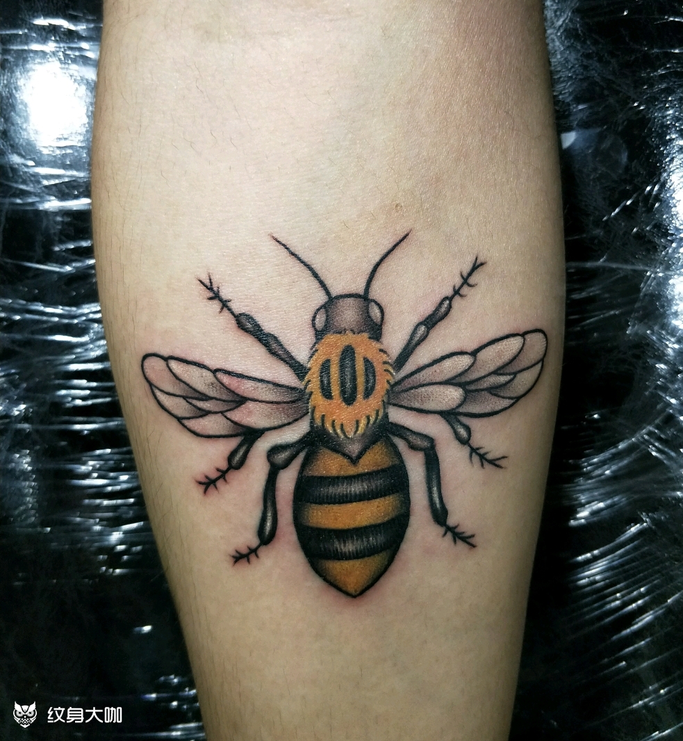 蜜蜂_纹身图案手稿图片_野火烧不烬的纹身作品集