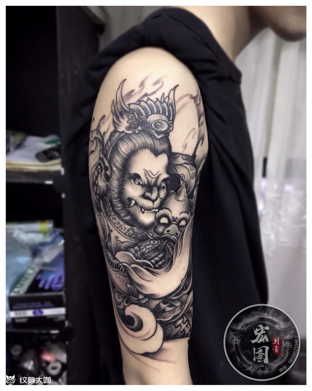 猴子_纹身图案手稿图片_宏林的纹身作品集
