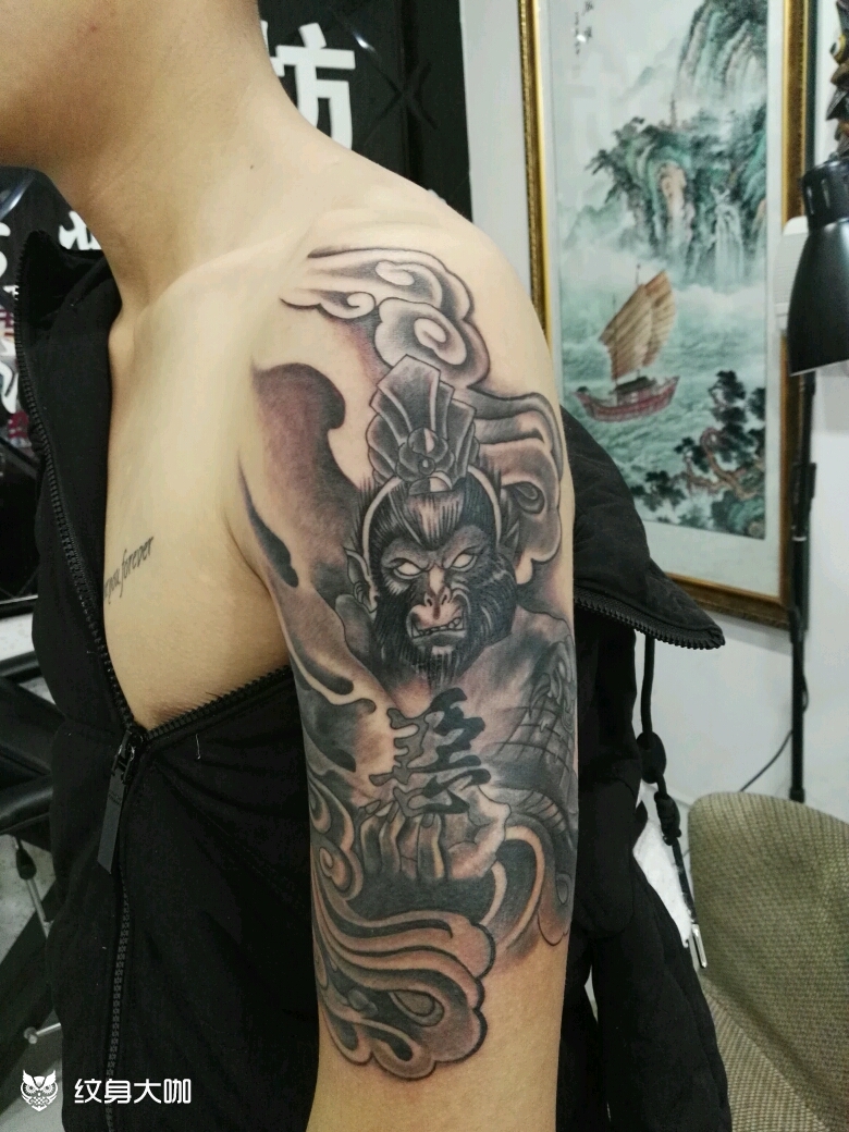 恶猴子纹身_纹身图案手稿图片_王大全的纹身作品集
