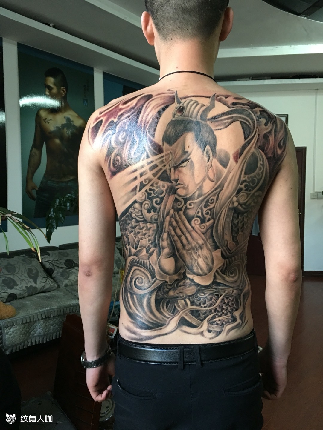 纹身图案杨戬图片
